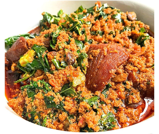 Egusi Soup (with Ugwu veggies)